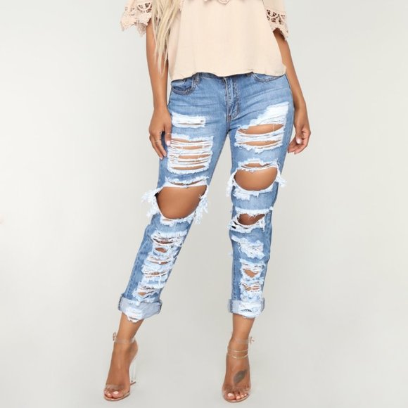 Fashion Nova Denim - SOLD Fashion Nova No Sensor Distressed Denim Jean SZ 13